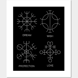 Runes Protective Runes Vikings Middle Ages Teutons Posters and Art